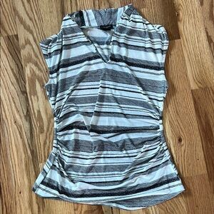 Striped Black and White Women's Top